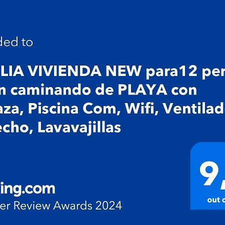 Amplia Vivienda New Para12 Pers A 4 Min Caminando De Playa Con Terraza, Piscina Com, Wifi, Ventiladores De Techo, Lavavajillas Roquetas de Mar Zewnętrze zdjęcie